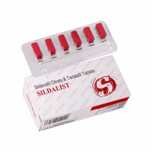 Sildalist 120 mg tablets with Sildenafil and Tadalafil for erectile dysfunction treatment in men