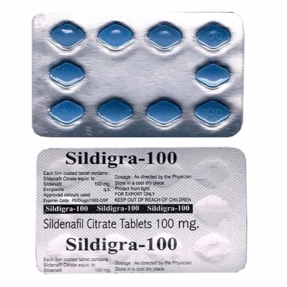 Sildigra 100 mg 2 Sildigra 100 mg tablets – effective ED treatment with Sildenafil Citrate