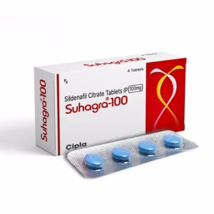 Suhagra 100 mg tablets – effective ED medication with Sildenafil for men