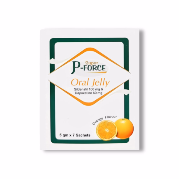 Super P Force Oral Jelly 1 Super P Force Oral Jelly with Sildenafil and Dapoxetine for fast-acting treatment of erectile dysfunction and premature ejaculation in men